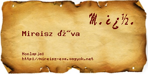 Mireisz Éva névjegykártya