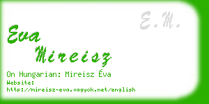 eva mireisz business card